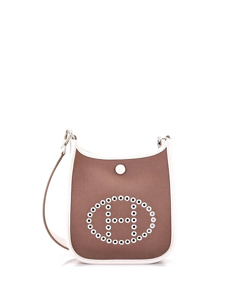 Pre-Owned Tpm Neo Evelyne Bag Toile and Leather by Hermes