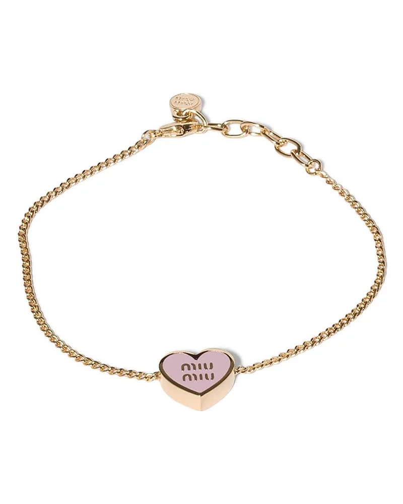 Metal Heart-Shaped Charm Bracelet by Miu Miu