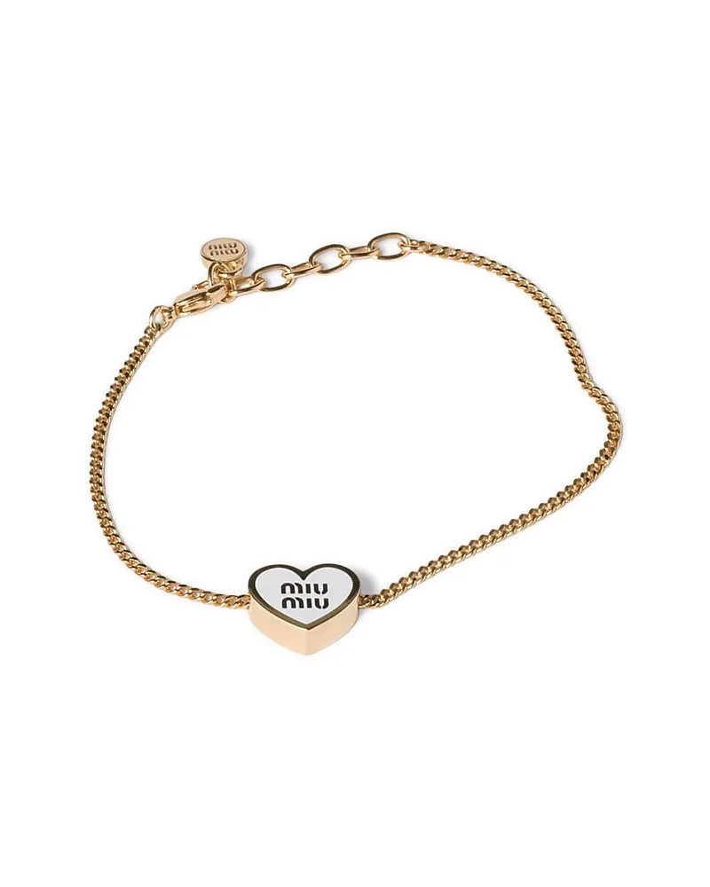 Metal Heart-Shaped Charm Bracelet