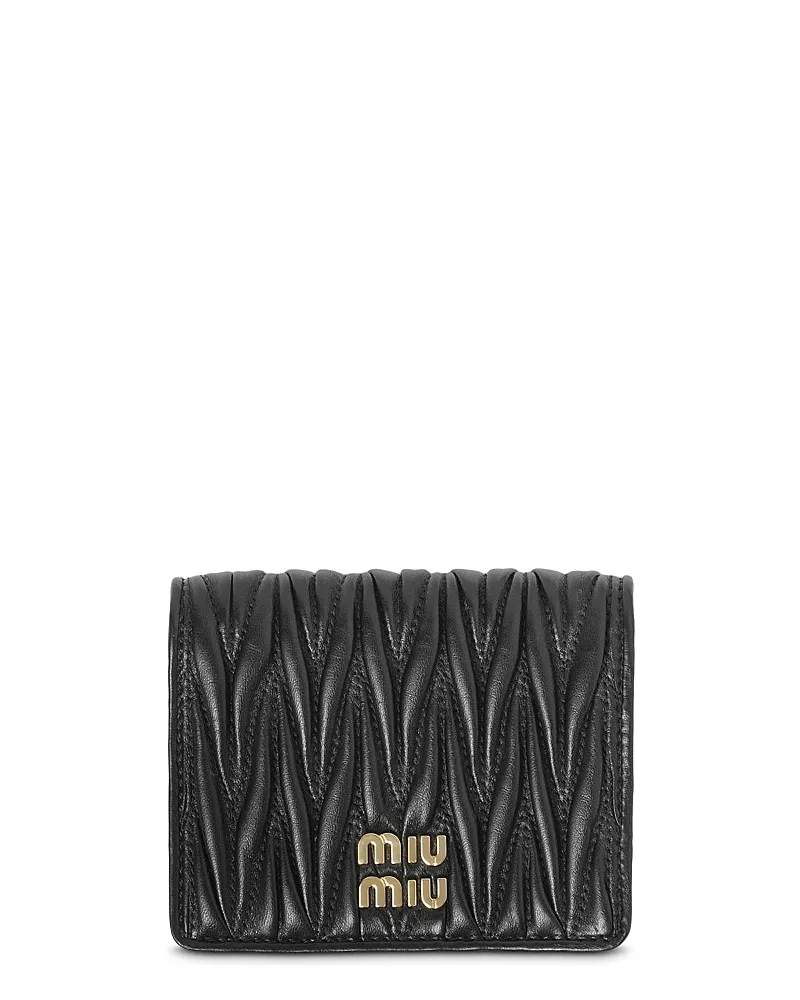 Matelasse Nappa Leather Small Wallet by Miu Miu
