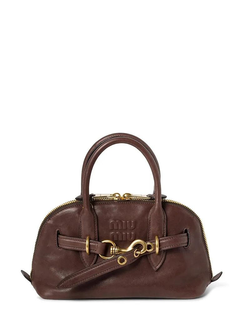 Aventure Nappa Leather Top-Handle Bag by Miu Miu