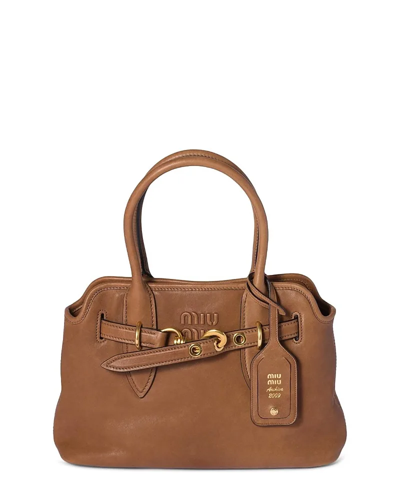 Aventure Nappa Leather Bag, 11.81 x 3.93 by Miu Miu