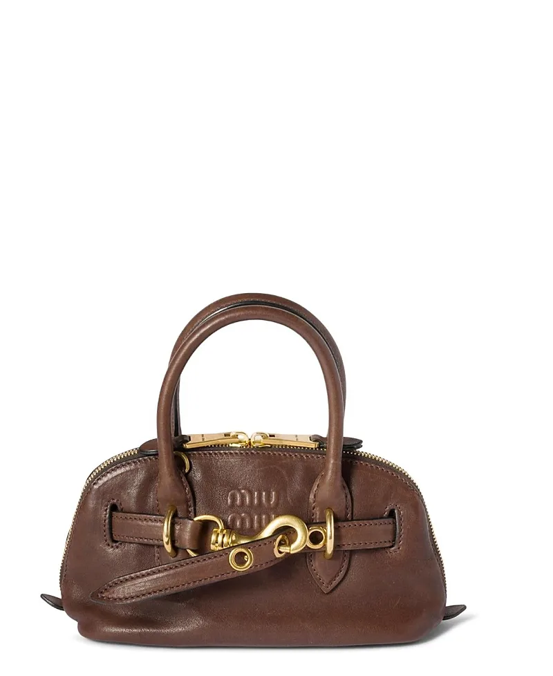 Aventure Mini Nappa Leather Bag by Miu Miu