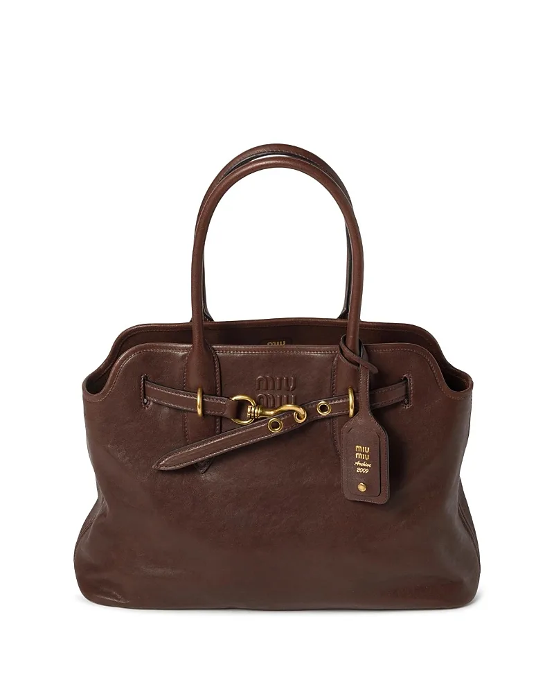 Aventure Nappa Leather Bag, 15.74 x 5.11 by Miu Miu