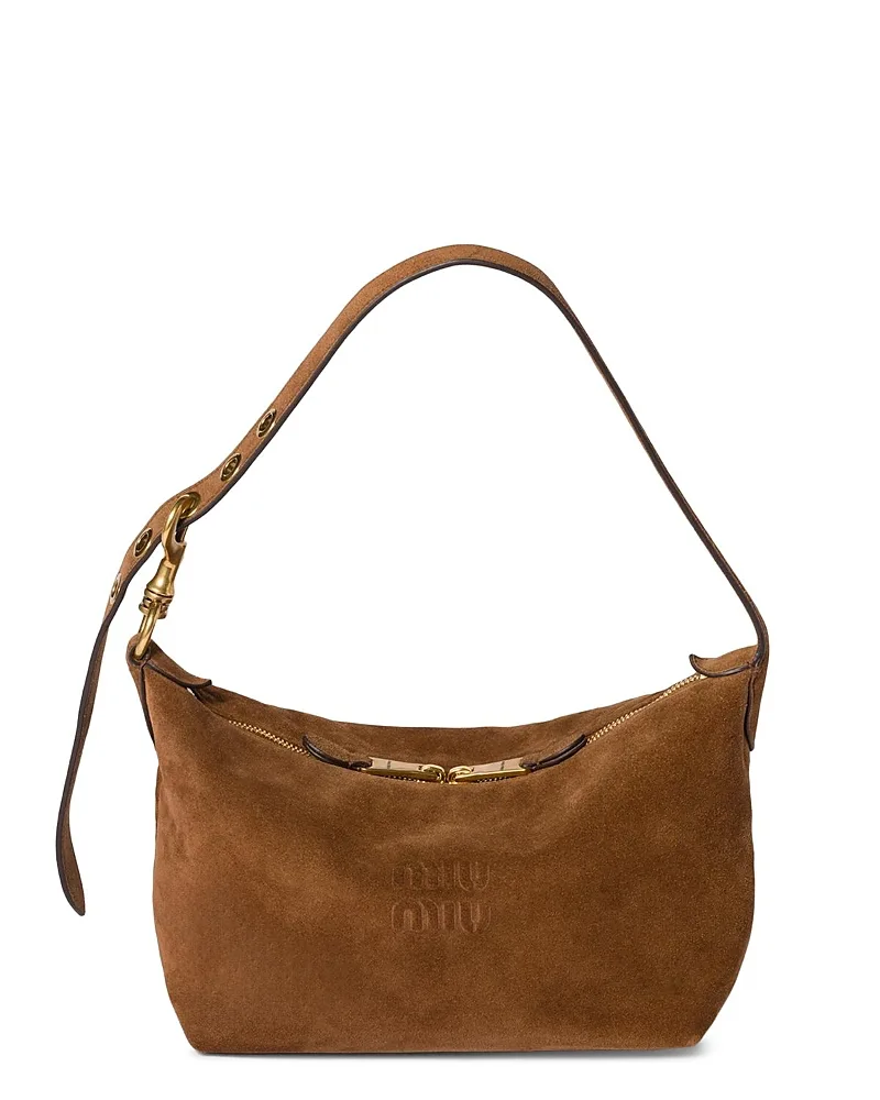 Spirit Suede Bag, 8.66 x 4.53 by Miu Miu