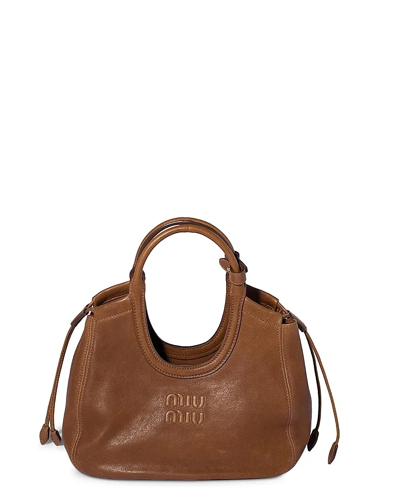 Ivy Nappa Leather Tote Bag by Miu Miu