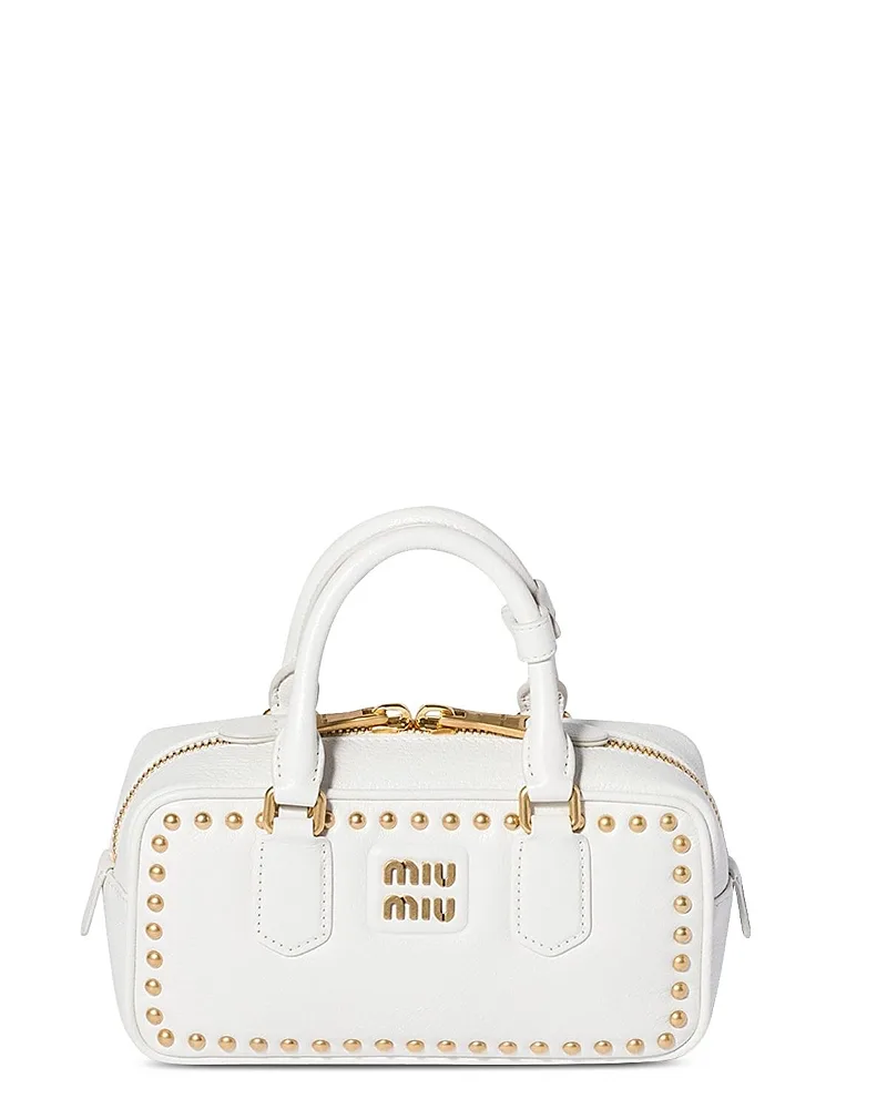 Arcadie Studded Leather Bag by Miu Miu