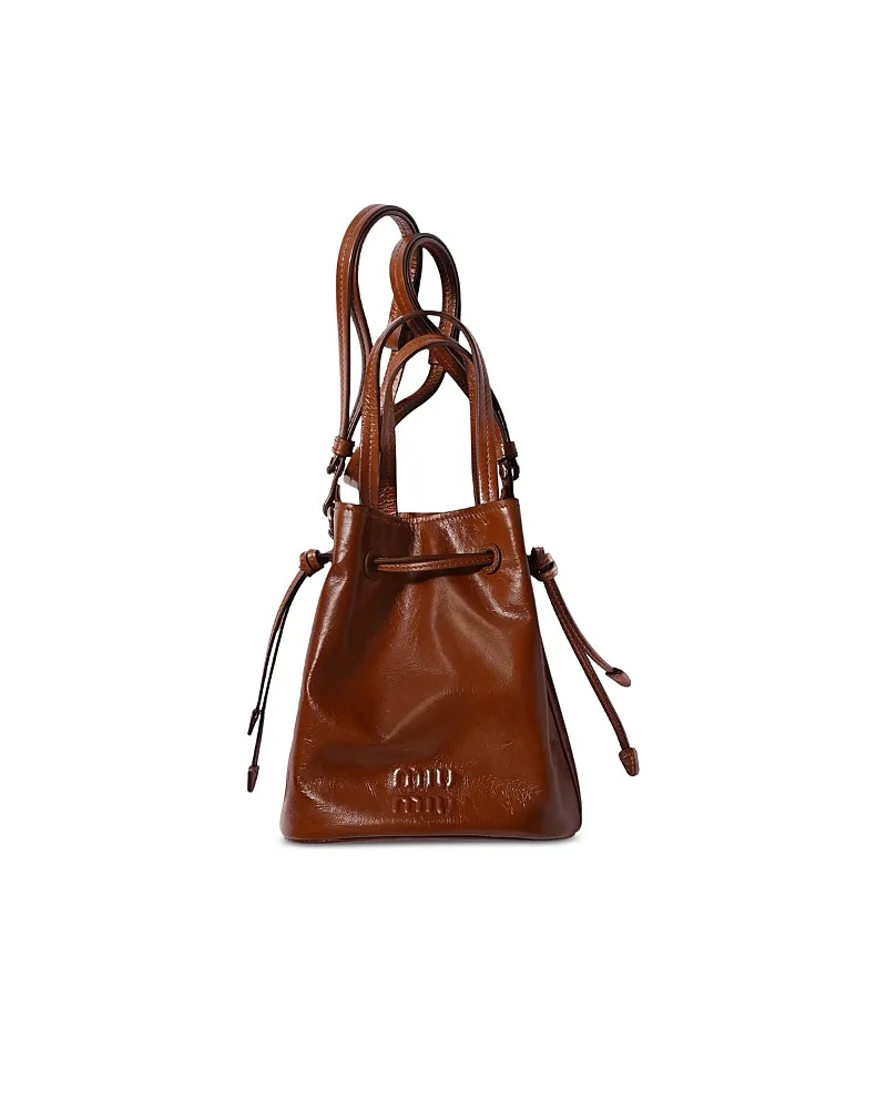 Shiny Leather Pouch by Miu Miu