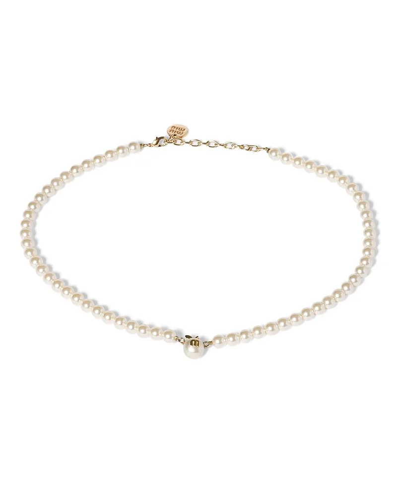 Metal and Pearl Necklace