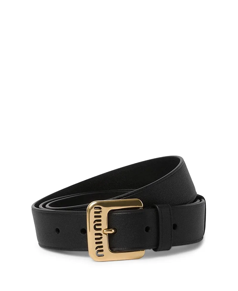 Nappa Leather Belt by Miu Miu
