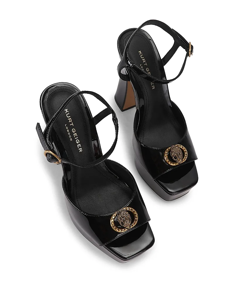 London Chelsea Peep Toe Platform Sandals by Kurt Geiger