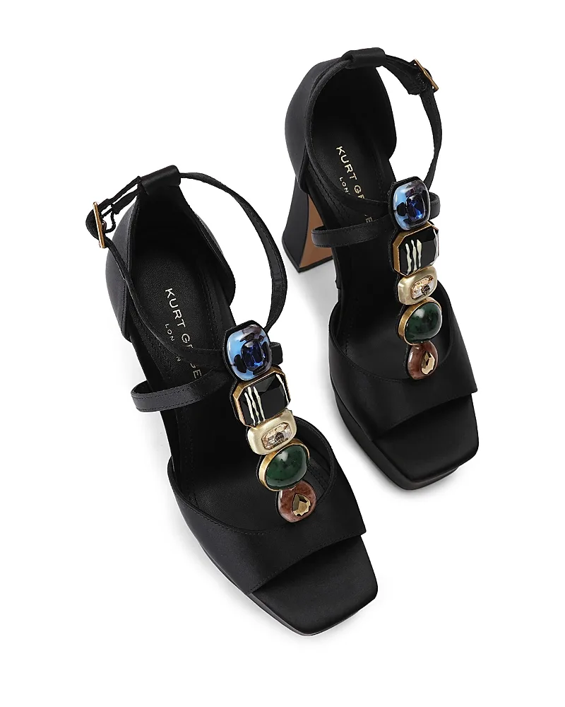 London Loulou Embellished Platform Sandals by Kurt Geiger
