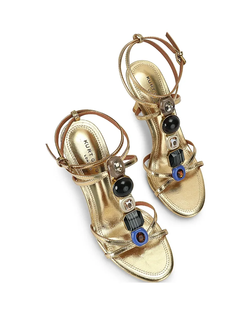 London Loulou Embellished Leather Sandals by Kurt Geiger