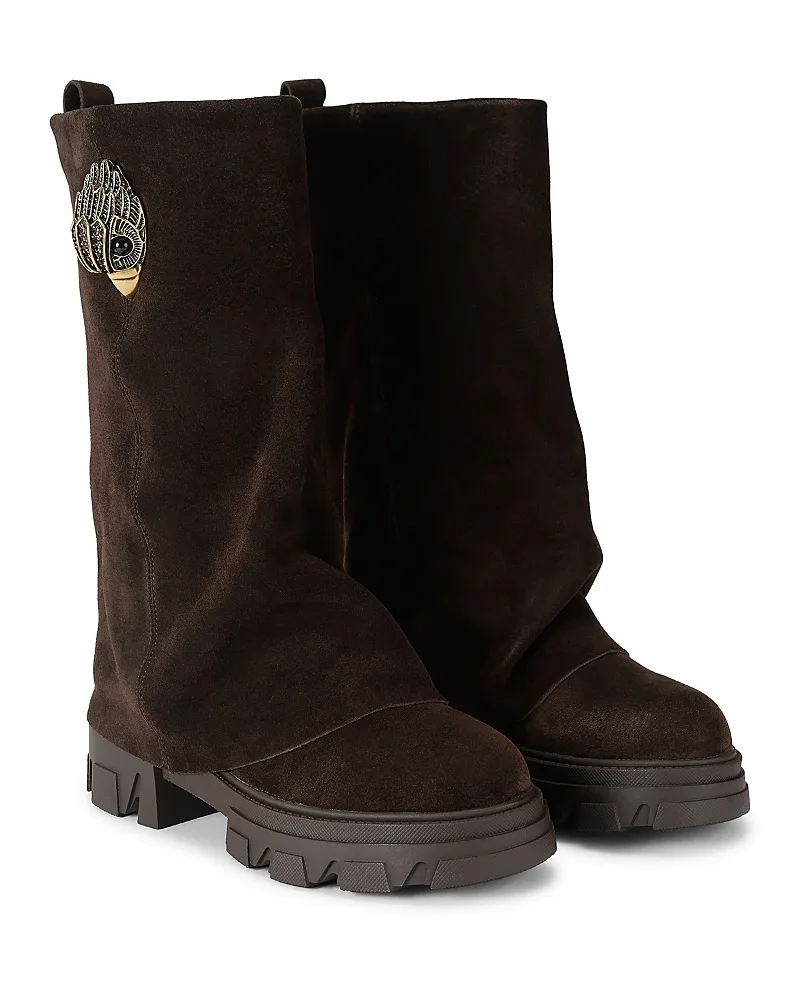 London Stomp Leather Mid Calf Boots by Kurt Geiger