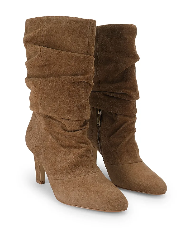 London Elizabeth Suede Slouch Boots