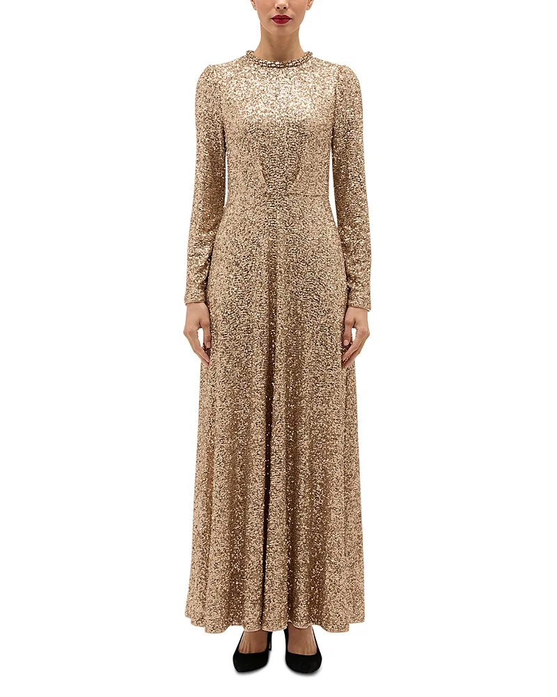 Farrah Sequin Maxi Dress by Hobbs London