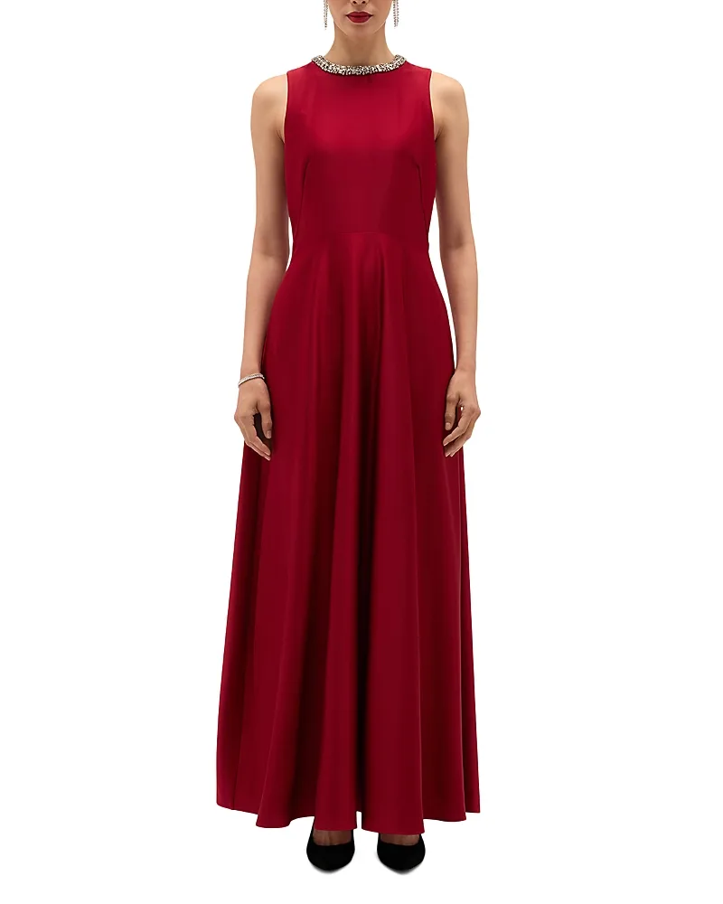 Anne Embellished Satin Dress by Hobbs London