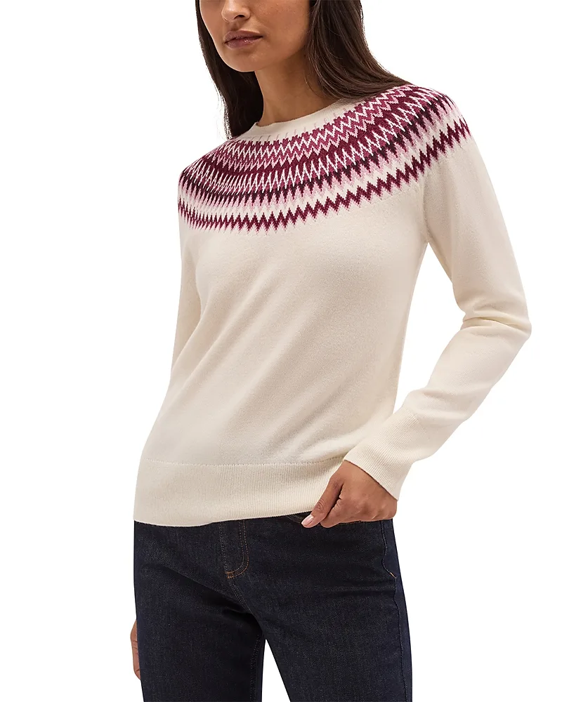 Greta Fairisle Round Neck Sweater by Hobbs London