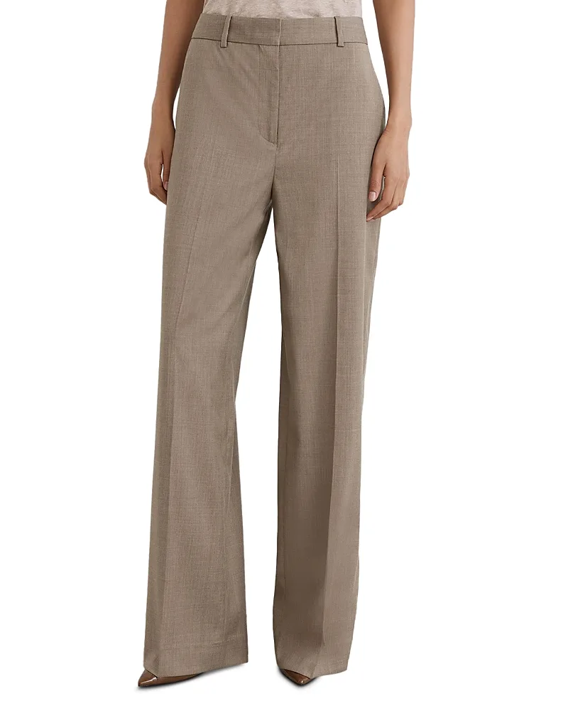 Adie Wide Leg Wool Stretch Trousers by Reiss