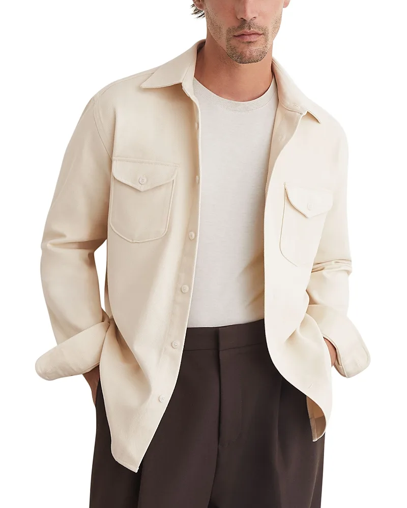 Astra Cotton Twin Pocket Shirt - Stone by Reiss