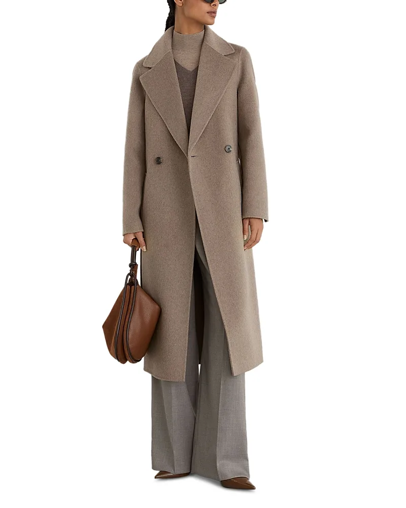 Thea Belted Double Breasted Coat by Reiss