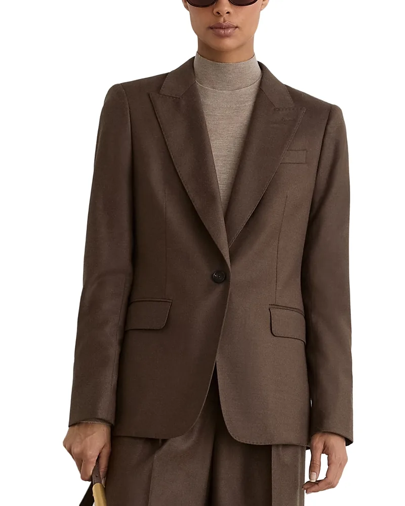 Derby Wool Blend One Button Blazer by Reiss