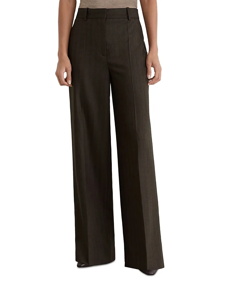 Dawson Wool Blend Wide Leg Pants by Reiss