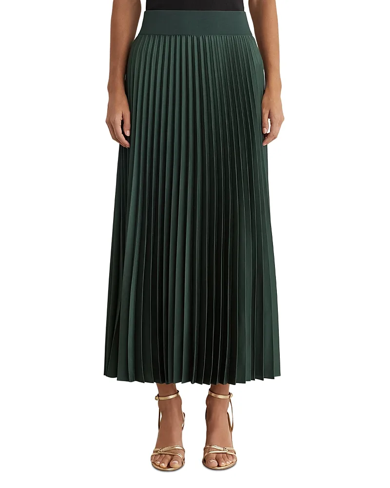 Seren Pleated Midi Skirt by Reiss