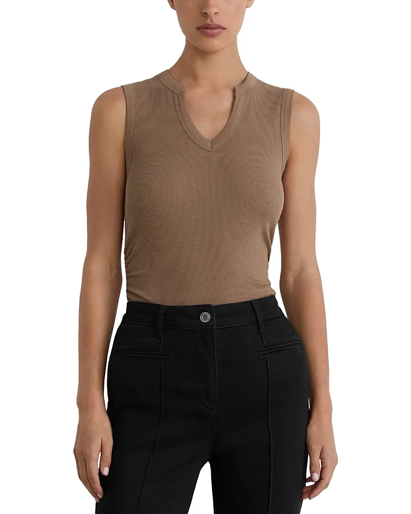 Thena Cotton Stretch Tank Top by Reiss