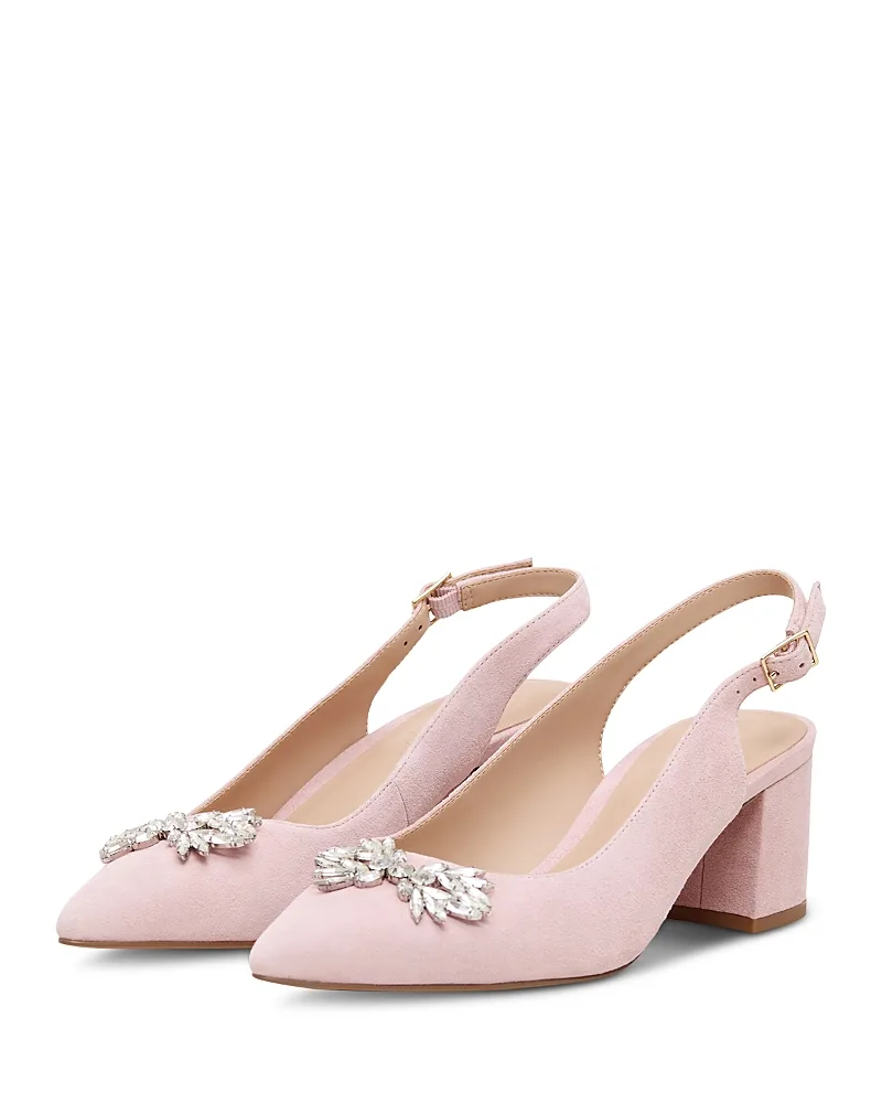 Sparkle Suede Slingback Pumps by Phase Eight