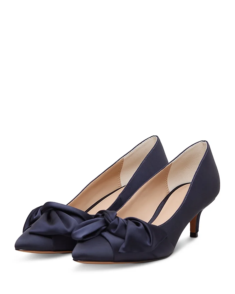 Bow Kitten Heel Pumps by Phase Eight
