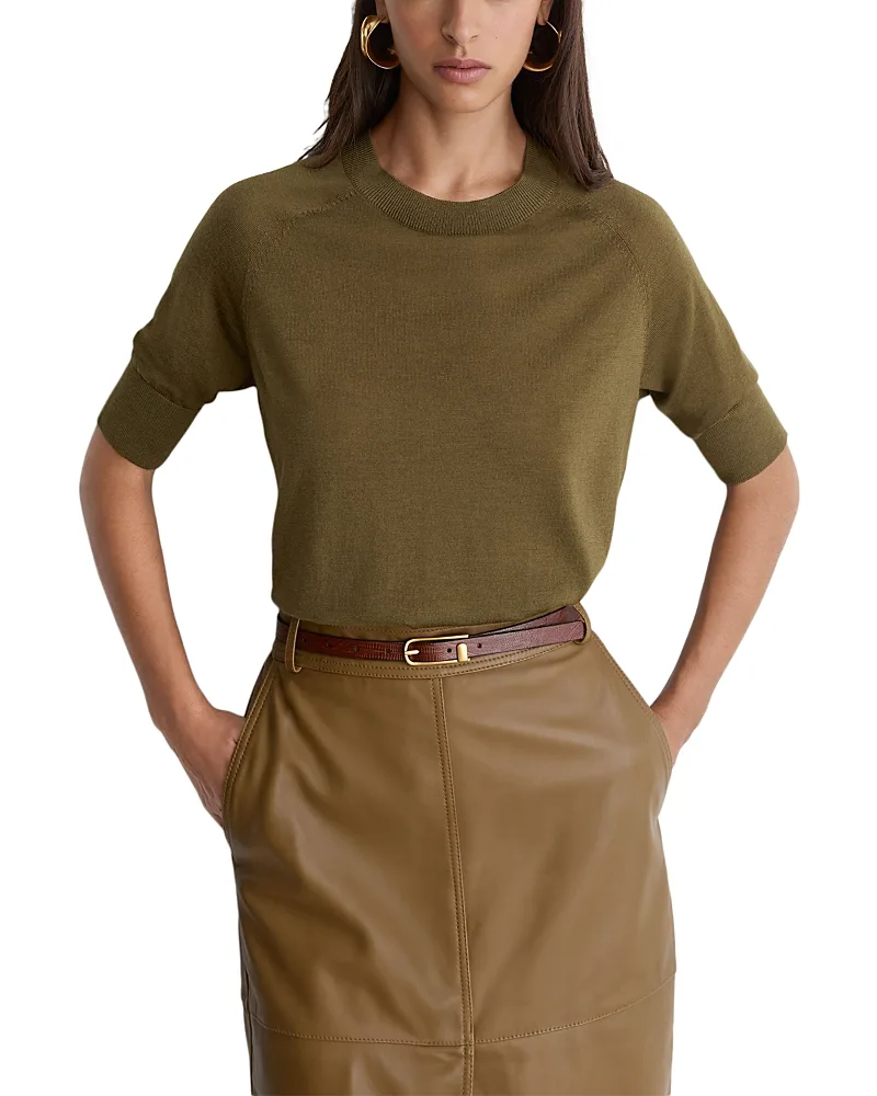 Suzzie Merino Wool Tee by Reiss