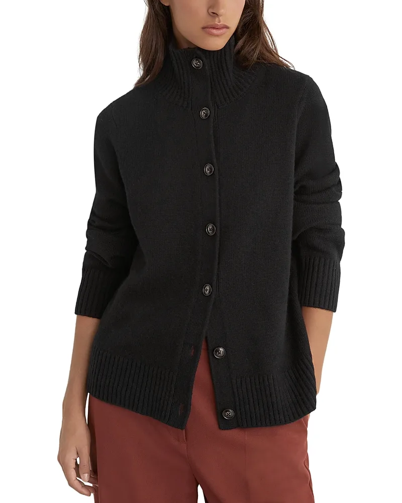 Charly Funnel Neck Wool-Blend Cardigan by Reiss