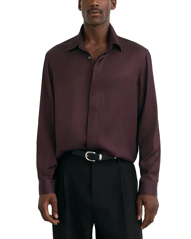 Herringbone Stripe Point Collar Shirt by Reiss