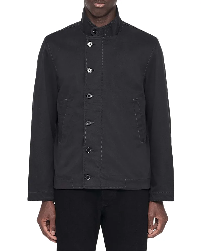 Enfield Cotton Blend Stand Collar Jacket by AllSaints