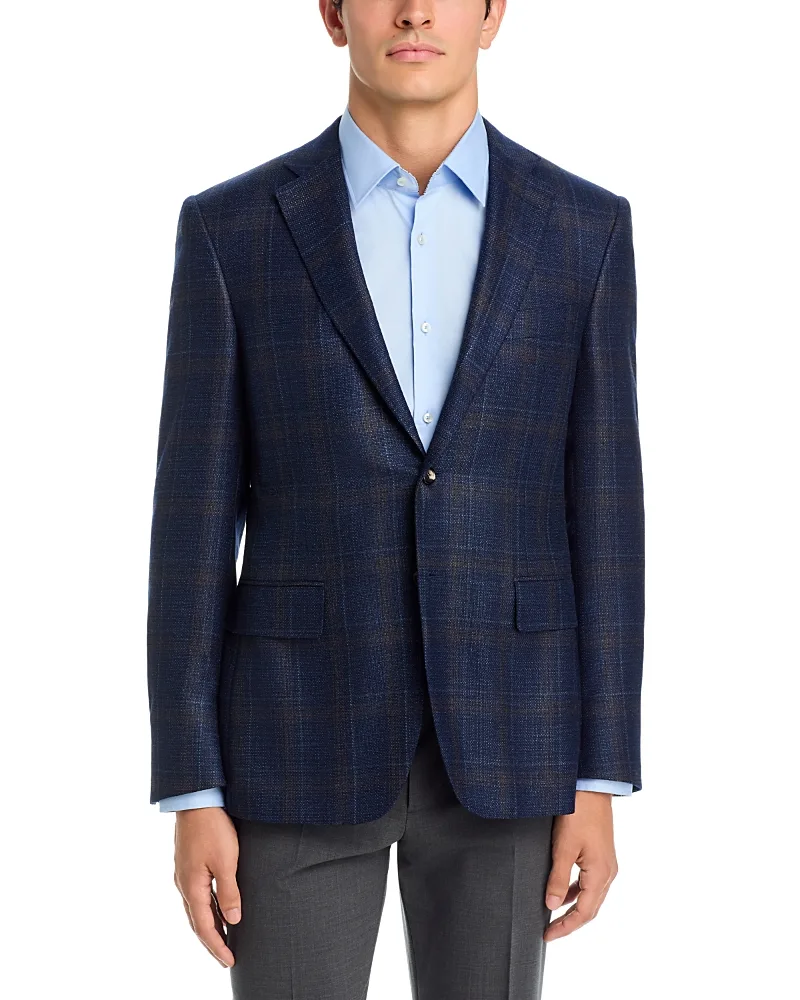 Sienna Classic Fit Wool Blend Plaid Sport Coat by Canali