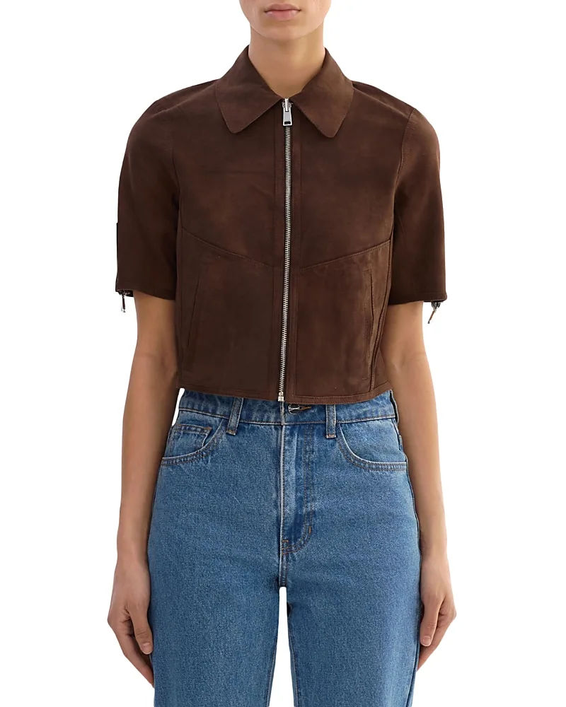 Sevana Reversible Suede Leather Jacket by Lamarque