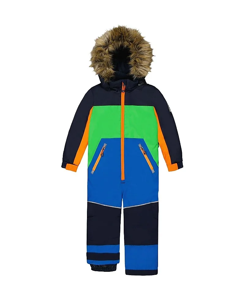 Discover Colorblock Detachable Hood One Piece Snowsuit by Deux Par Deux