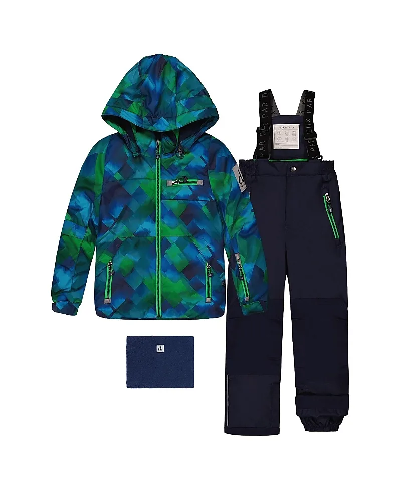 Play Checkered Jacket & Pants Two Piece Snowsuit by Deux Par Deux