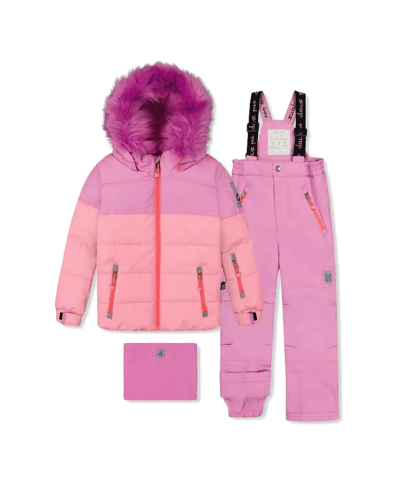 Colorblock Play Jacket & Reinforced Pants Two Piece Snowsuit by Deux Par Deux