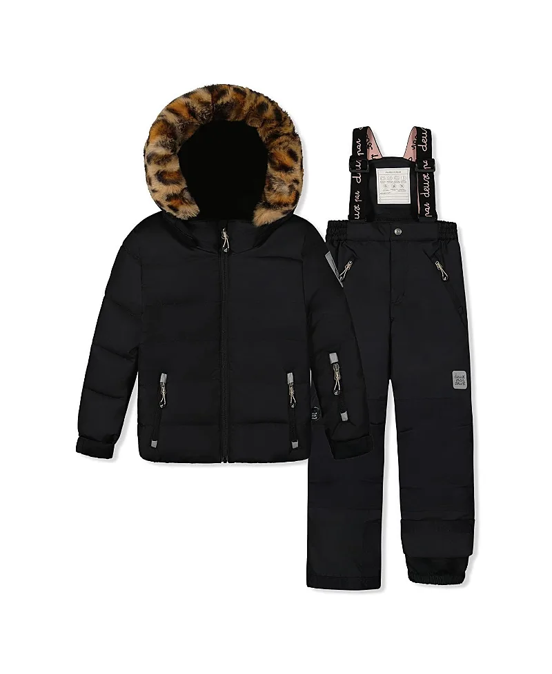 Play Faux Fur Jacket & Pants Two Piece Snowsuit by Deux Par Deux