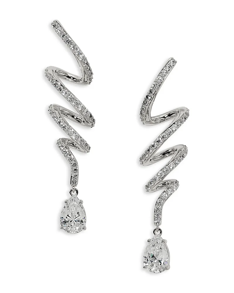 Muse Twirl Linear Drop Earrings by Nadri
