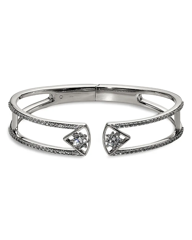 Celine Open Hinge Wide Bangle Bracelet