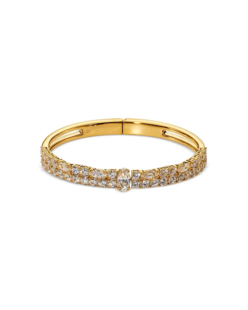 Twinnie Double Row Hinged Bangle Bracelet