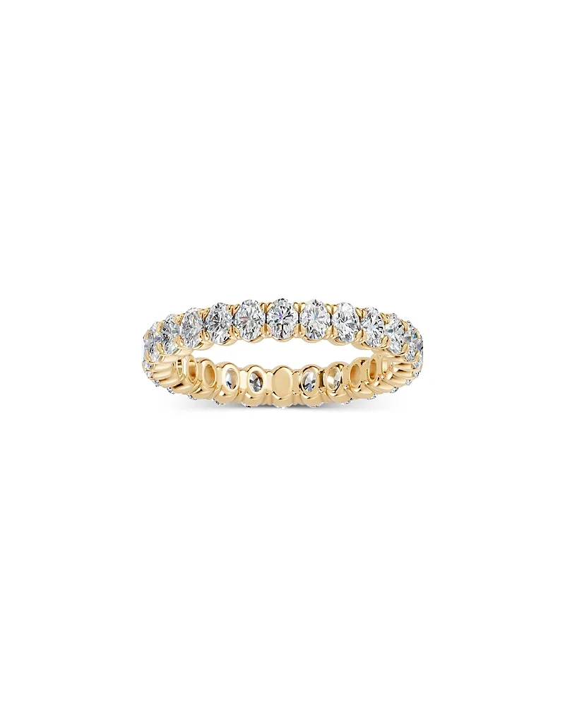 Diamond Oval Cut Eternity Ring in 14K Yellow Gold, 2.0 Tcw