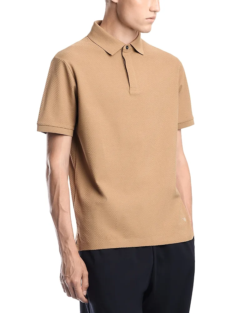 Emporio Armani Cotton Jacquard Jersey Polo Shirt by Armani