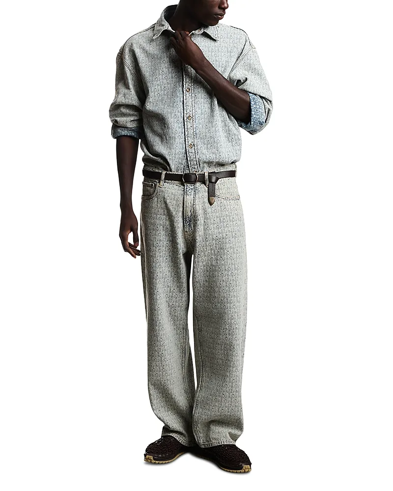 Emporio Armani Allover Jacquard Jeans by Armani