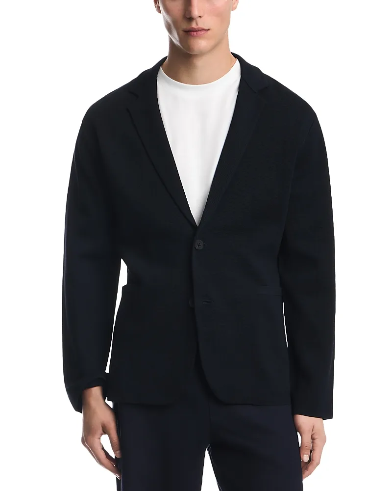 Emporio Armani Milano Stitch Textured Two Button Blazer by Armani