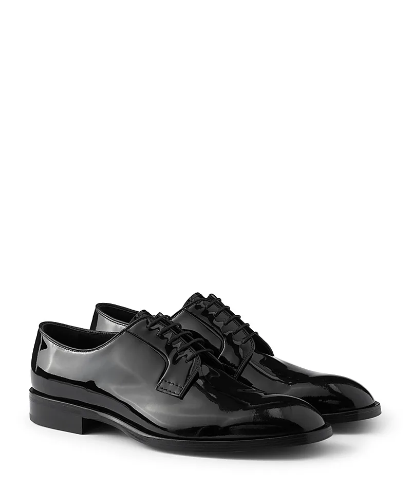 Prada Patent Leather Lace-Up Shoes by Prada