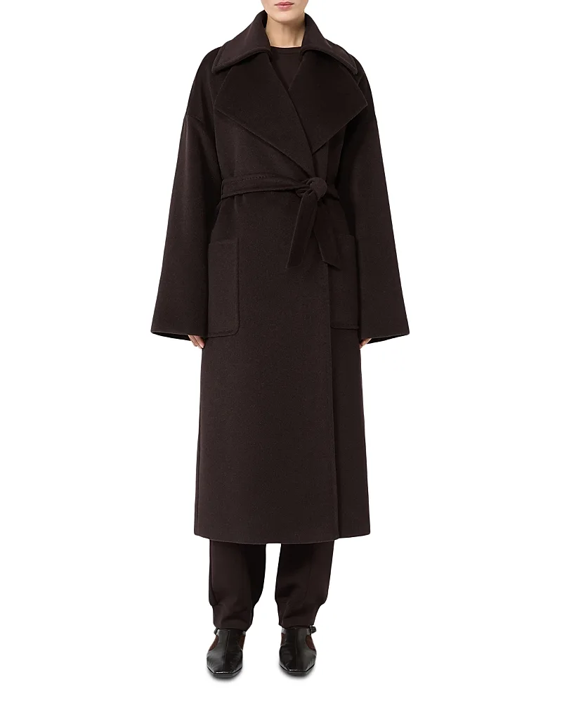 Max Mara Mxmpanda Wool & Cashmere Belted Barn Coat by Max Mara